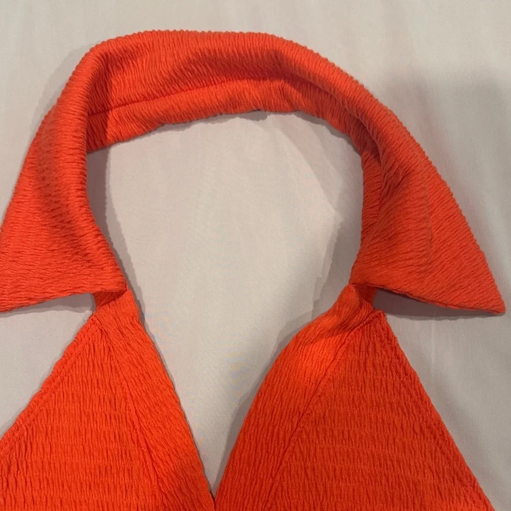 Lulu’s Orange Halter Dress Size M NWOT - Picture 4 of 7